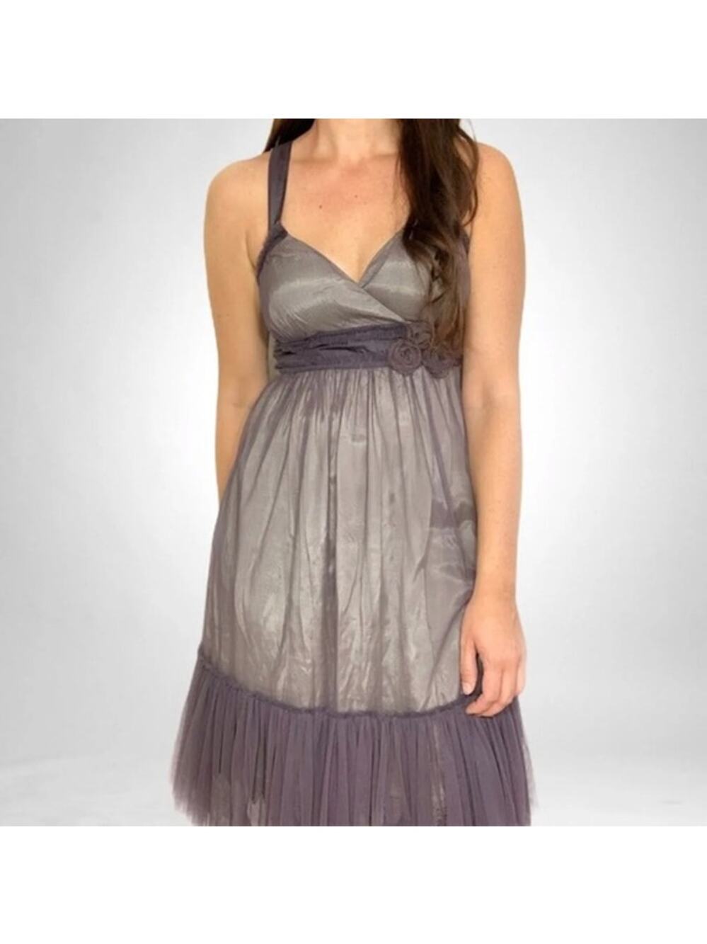Anthropologie Moulinette Soeurs Dress Womens 0 Spirited Away Tulle Sleeveless